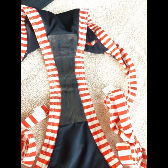 Xs, navy blue with graphic bikini set - Picture 5 of 5